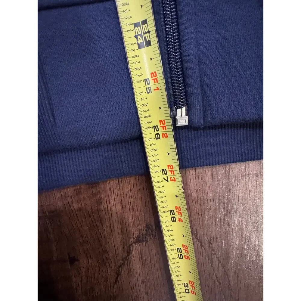 TRUE RELIGION Logo Core ZIP UP ACE BLUE Fleece Men's Hoodie Jacket Size L NWT